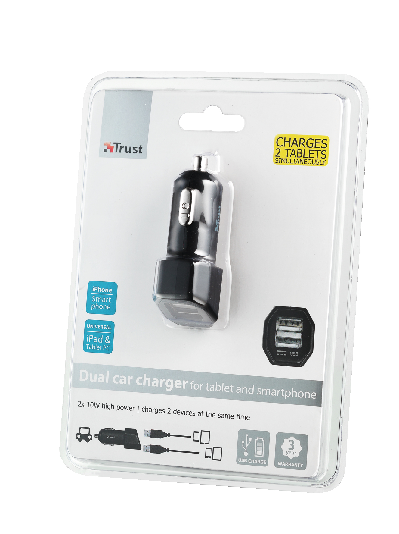 Trust 18709 mobile device charger Tablet Black Cigar lighter Auto – image 3