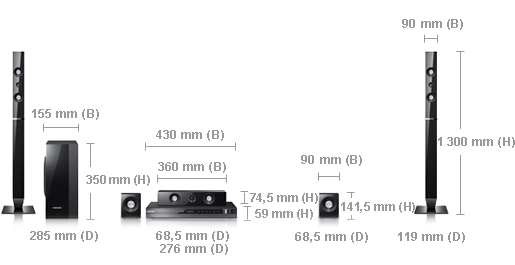 Samsung HT-C453 home cinema system 5.1 channels – image 4