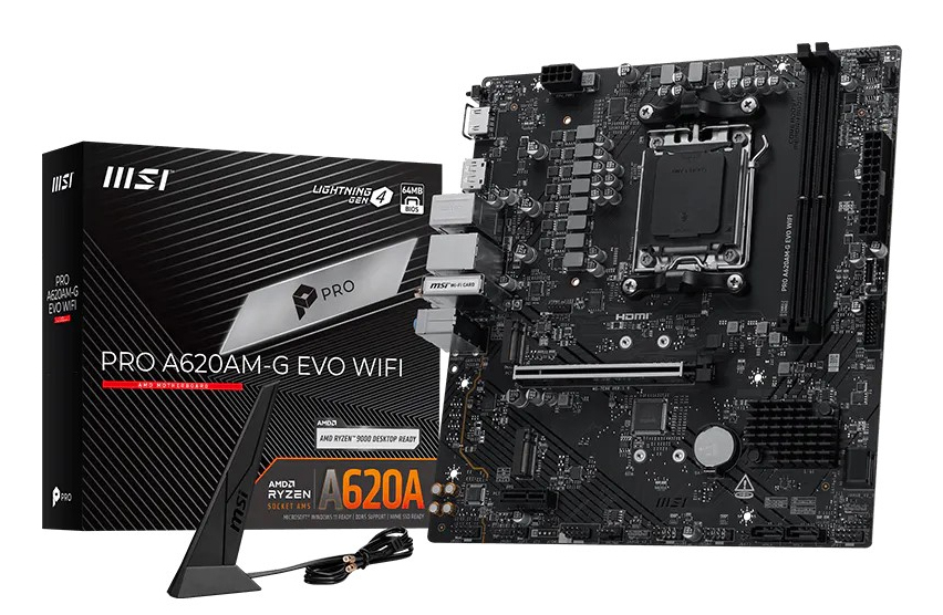 MSI Pro A620AM-G Evo                  (A620,AM5,mATX,DDR5) Mainboards AMD