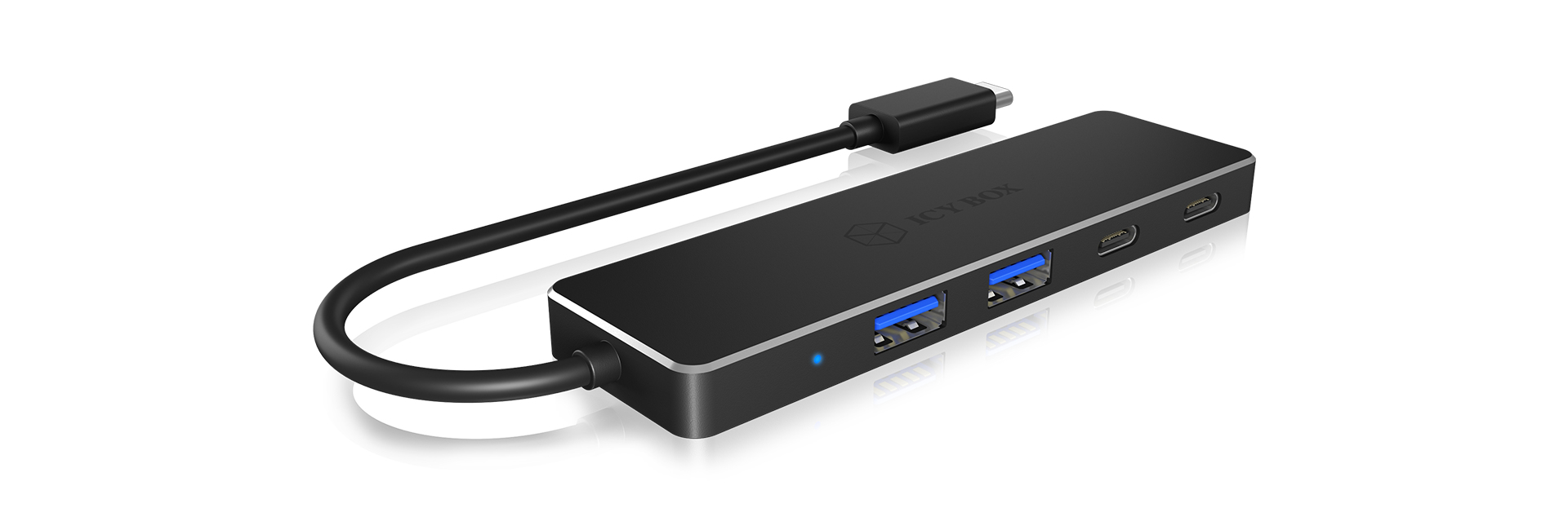 ICY BOX IB-HUB1414-C3 USB 3.2 Gen 1 (3.1 Gen 1) Type-C 5000 Mbit/s Black