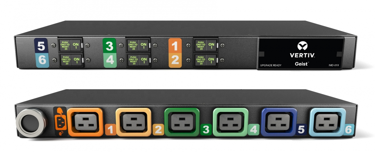 Vertiv I10108L power distribution unit (PDU) 6 AC outlet(s) 1U Black