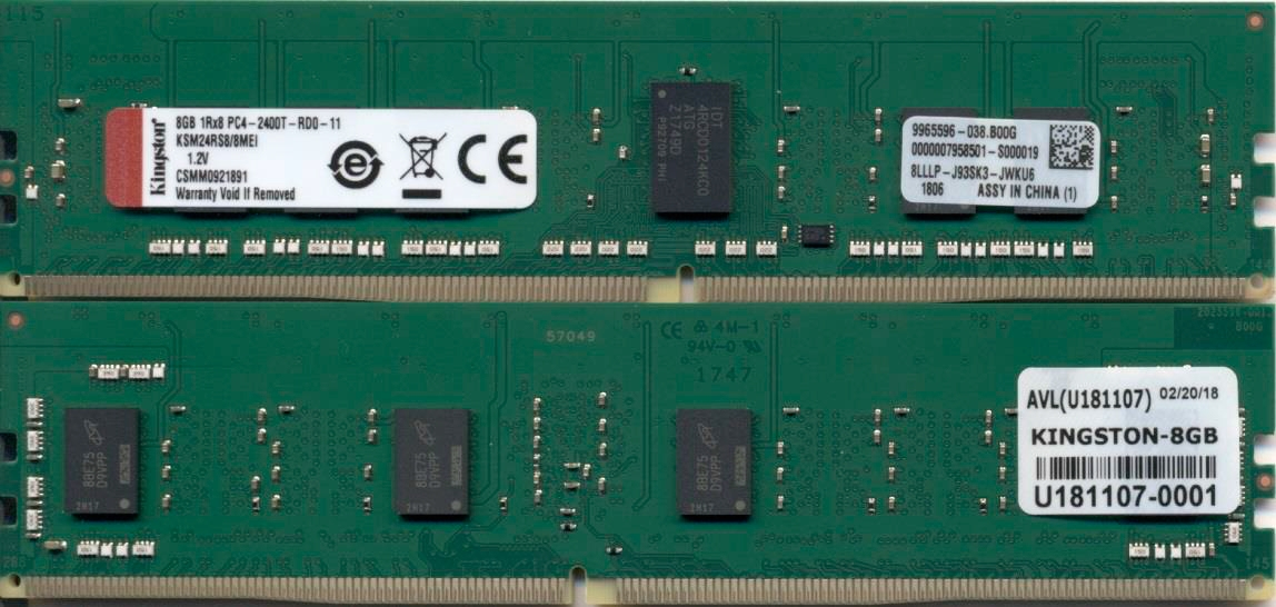 Kingston Technology KSM24RS8/8MEI-BK memory module