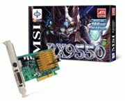 MSI RX9550SE-TD128 128MB DDR AGP DVI TV-Out 64Bit sVHSKabel VGA – image 2
