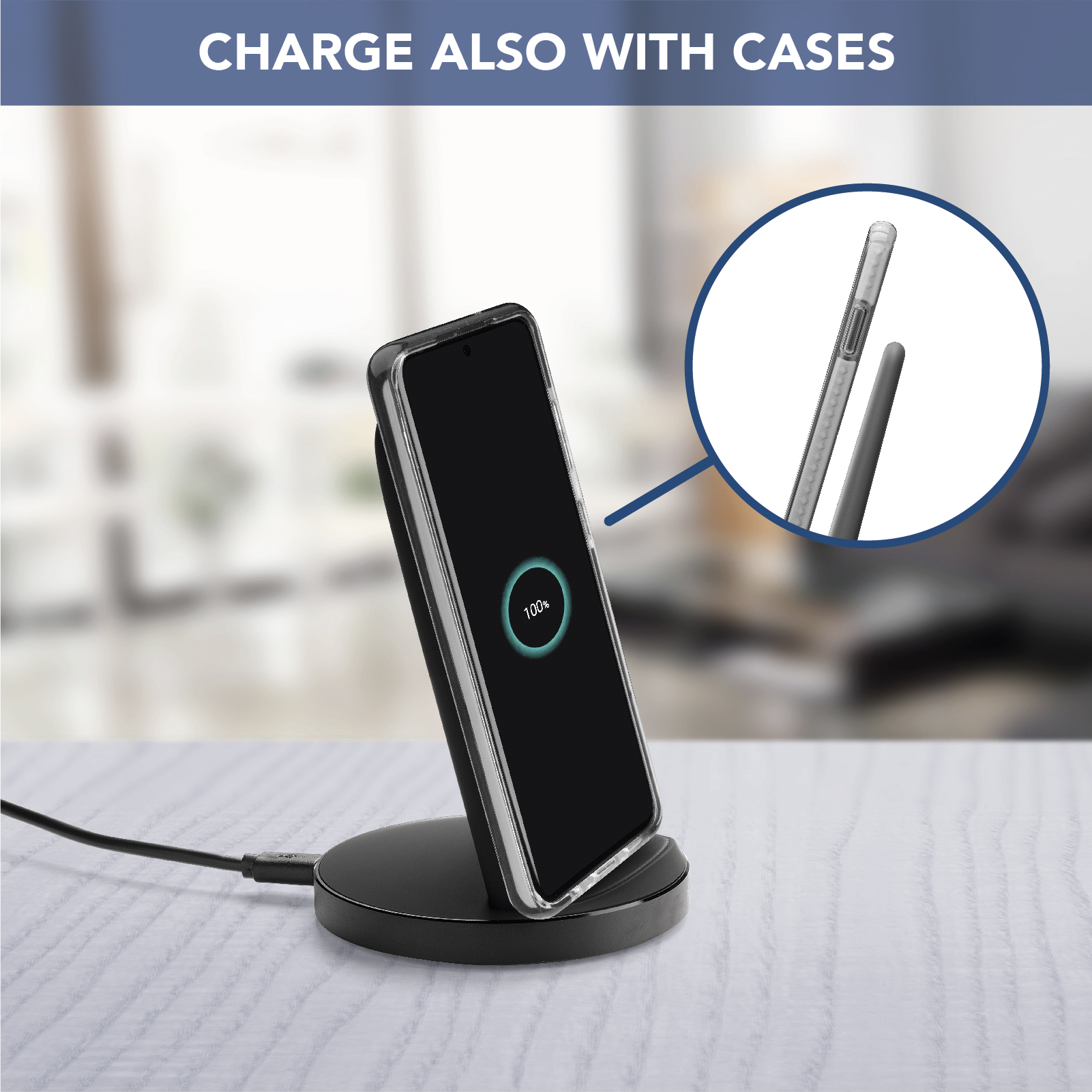 Cellularline Podium Wireless Charger - Apple, Samsung and other Wireless Smartphones – image 2