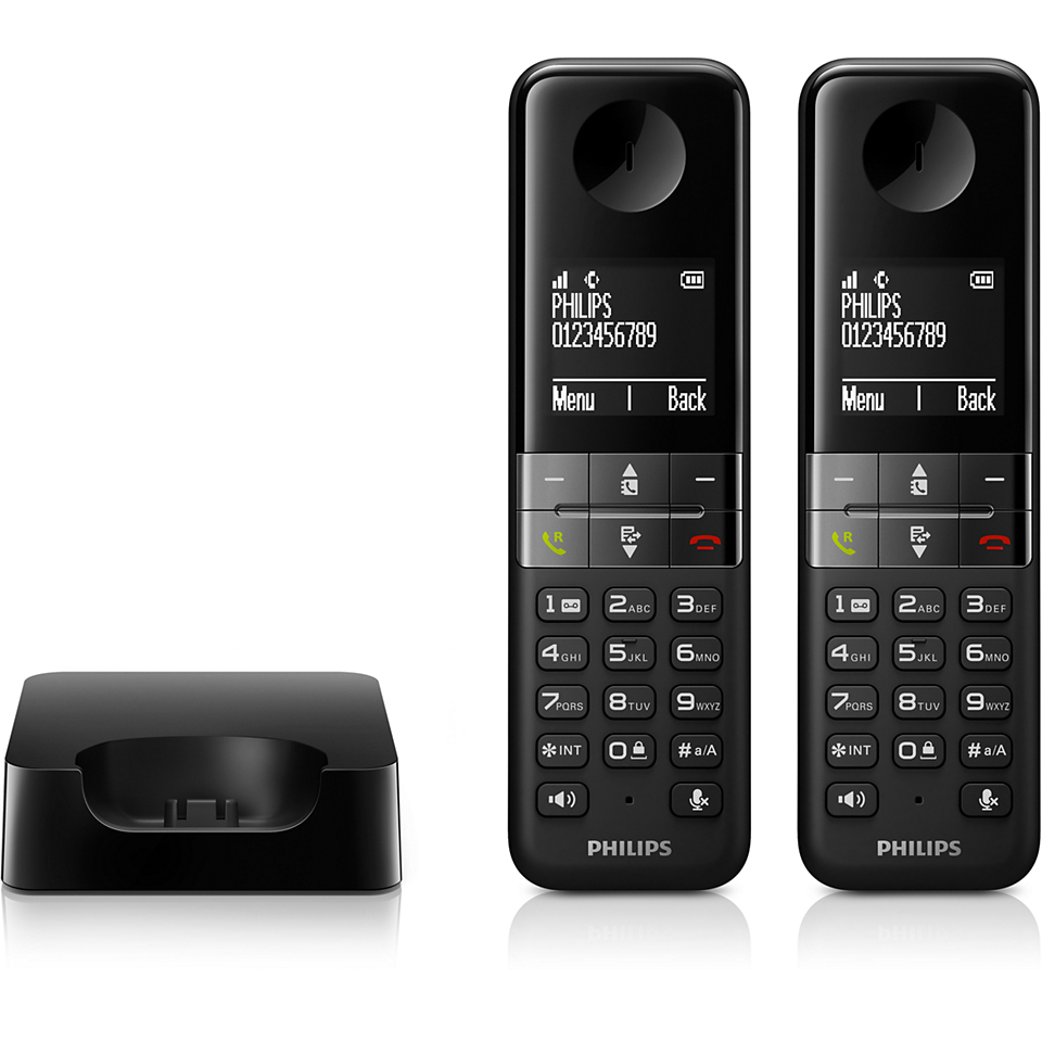 Philips D4702B/34 telephone DECT telephone Caller ID Black – image 2