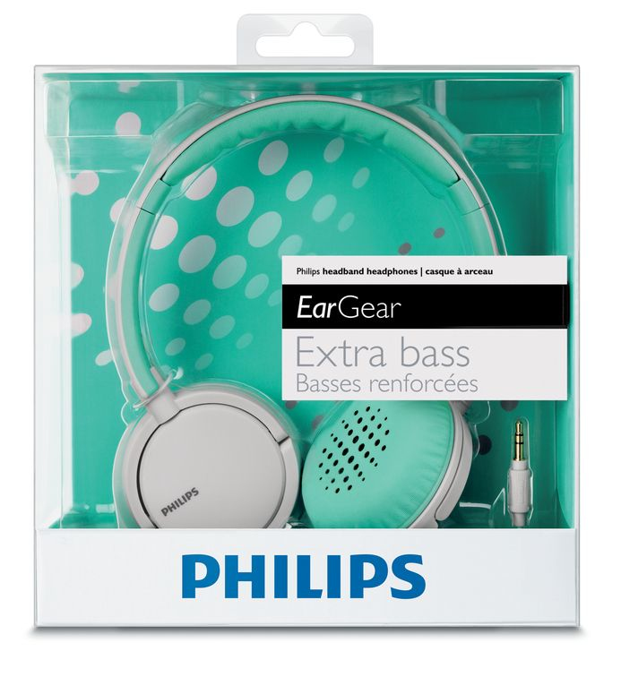 Philips SHL5002/10 headphones/headset Wired Head-band Music Silver, Turquoise – image 2