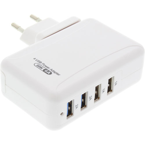 InLine 31506W mobile device charger Universal White AC, DC Indoor