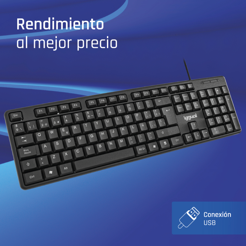 iggual IGG320853 keyboard Home USB QWERTY Spanish Black – image 2