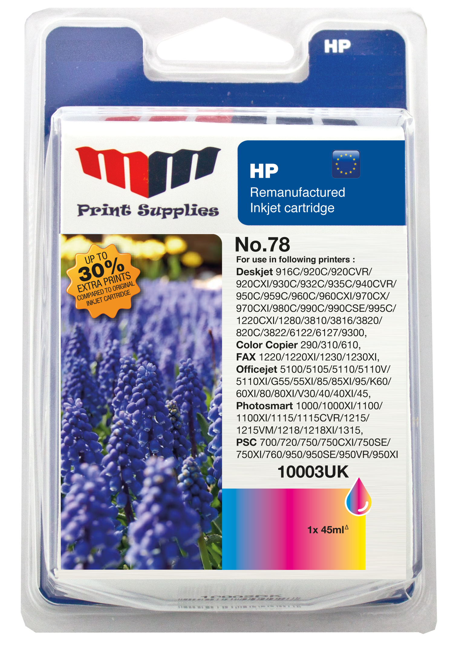 MM Black Inkjet Cartridge - Replaces HP No.78 (C6578AE) - 30% Extra ink compared to OEM