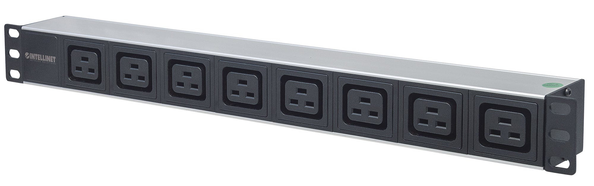 Intellinet 19" 1U Rackmount 8-Output C19 Power Distribution Unit (PDU) With Removable Power Cable and Rear C20 Input – image 1