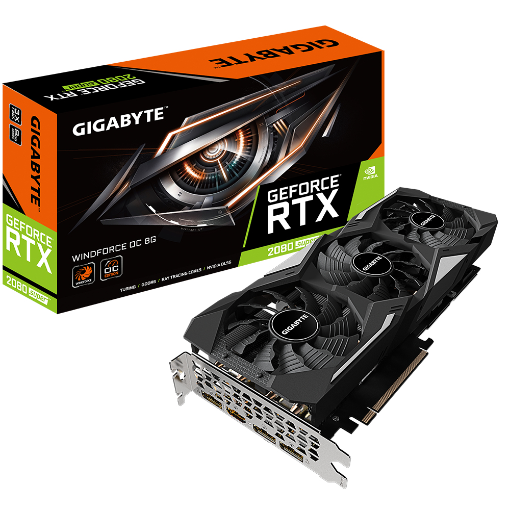 GIGABYTE GV-N208SWF3OC-8GD graphics card NVIDIA GeForce RTX 2080 SUPER – image 1