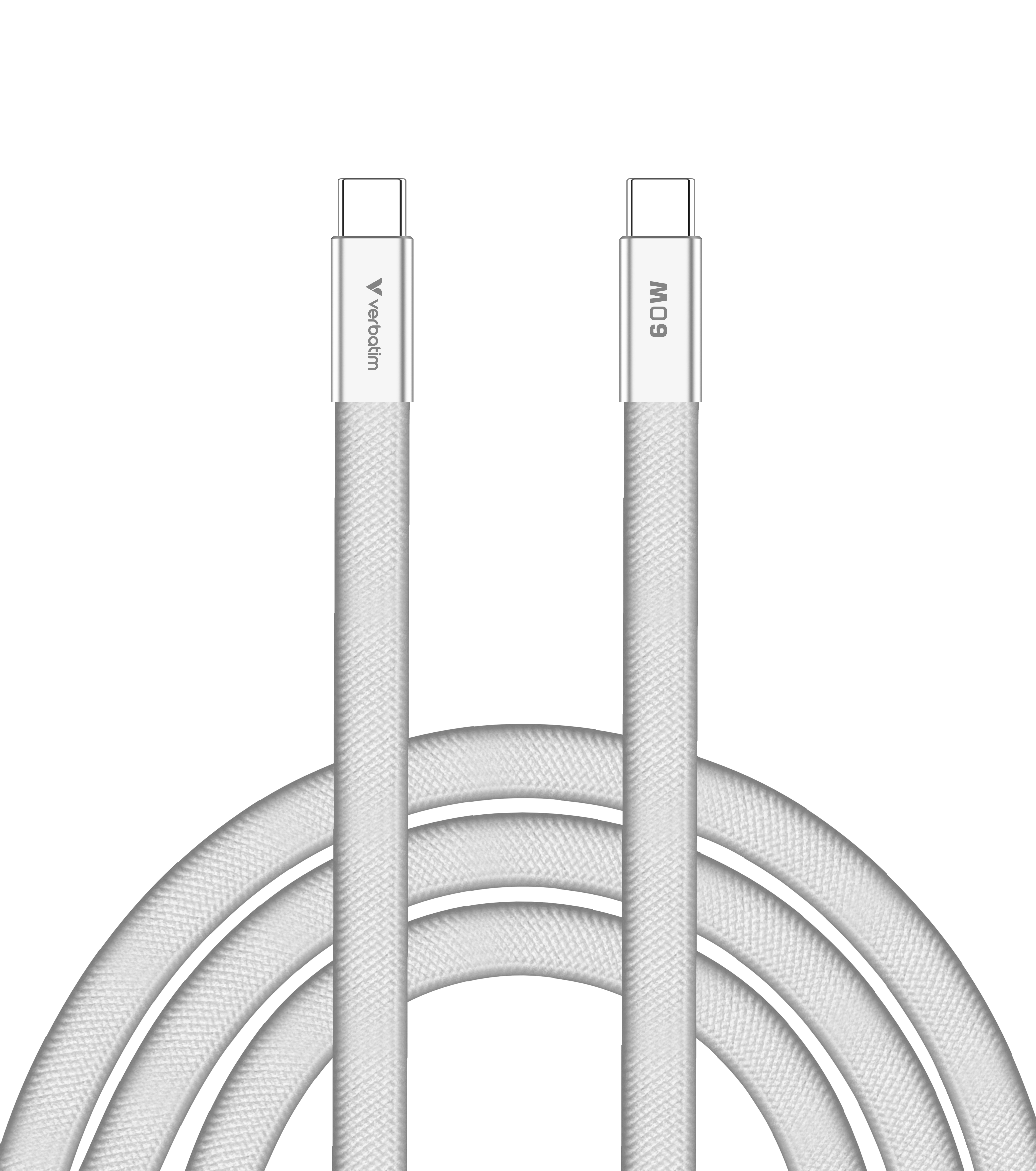 Verbatim Sync & Charge USB-C to USB-C  60W 120cm white Ladekabel