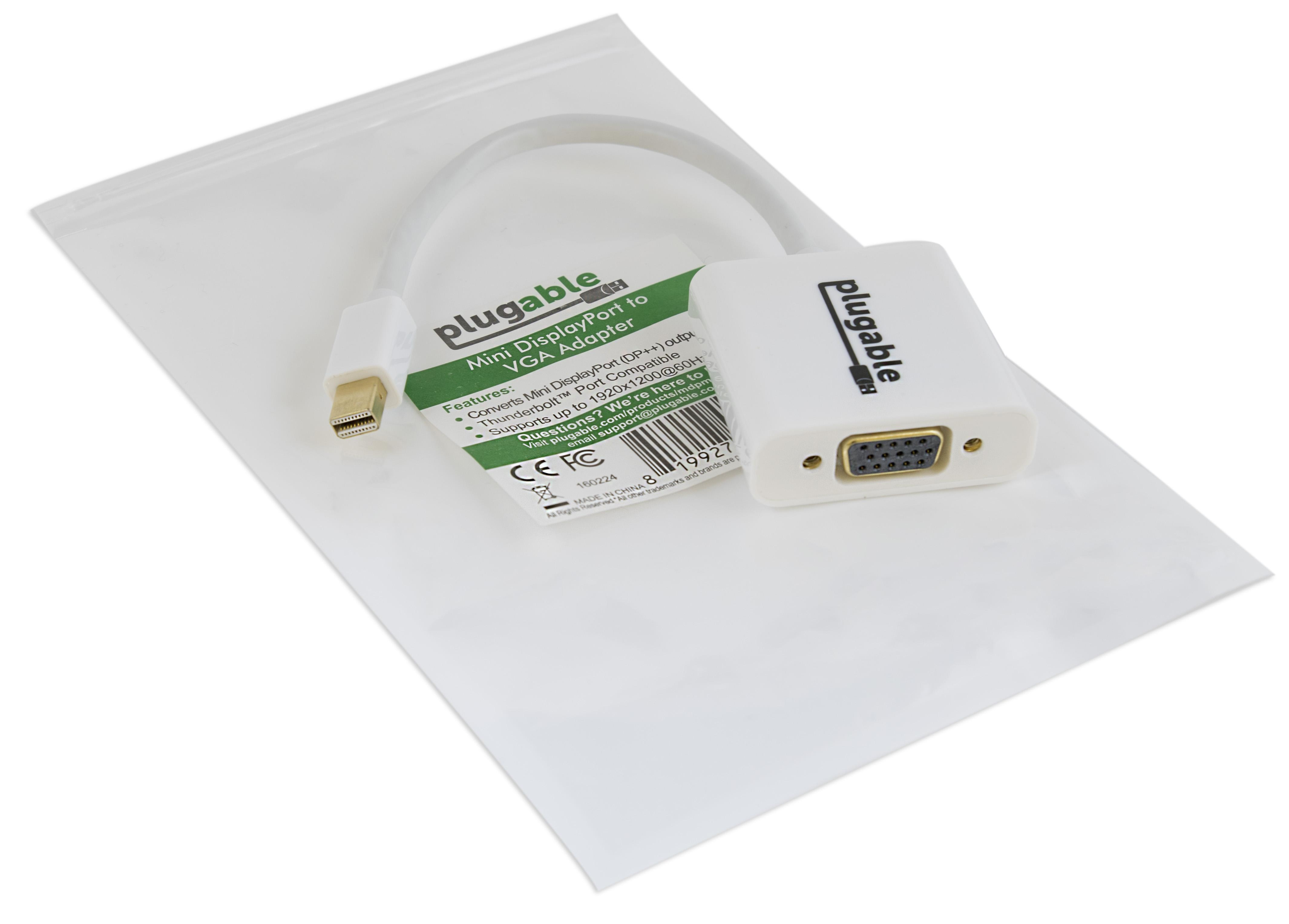 Resim Plugable Technologies MDPM-VGAF Mini DisplayPort - VGA Adaptör, Beyaz