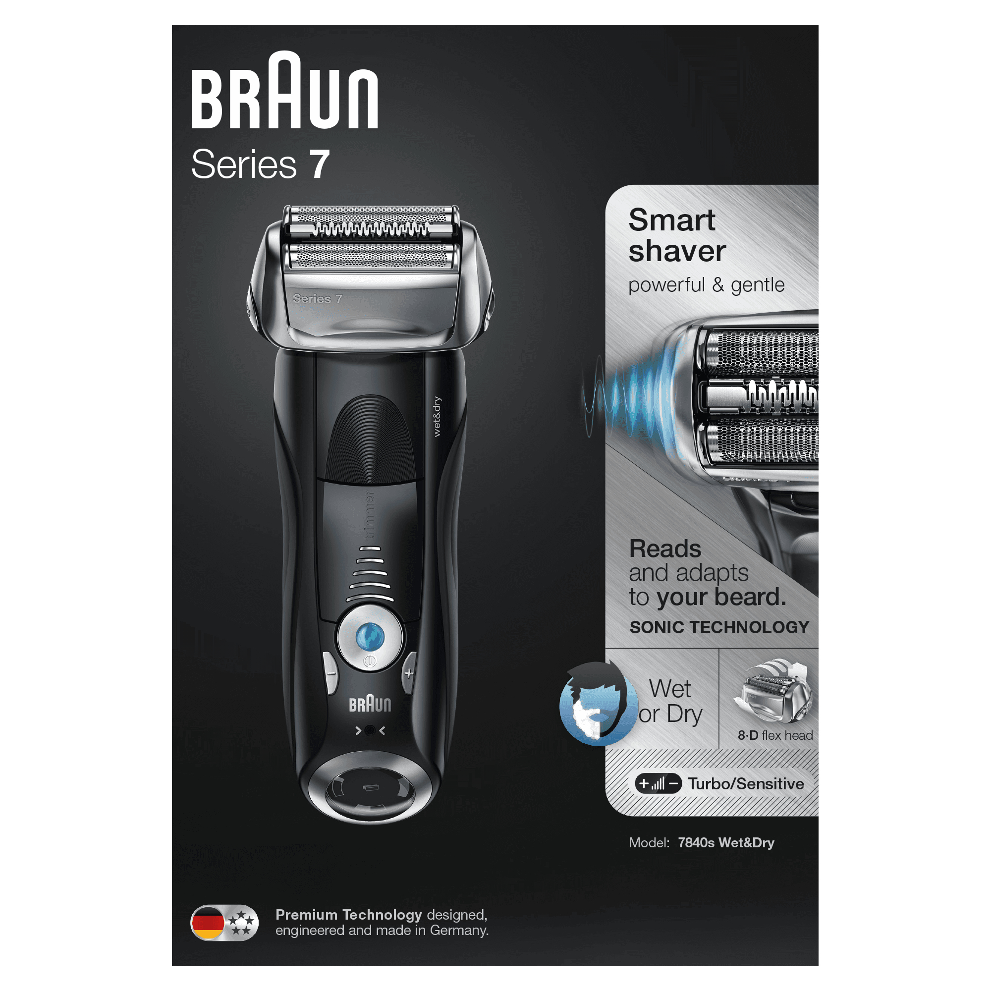 Braun Series 7 Electric Shaver For Men 7840s, With Travel Case – Black – image 3