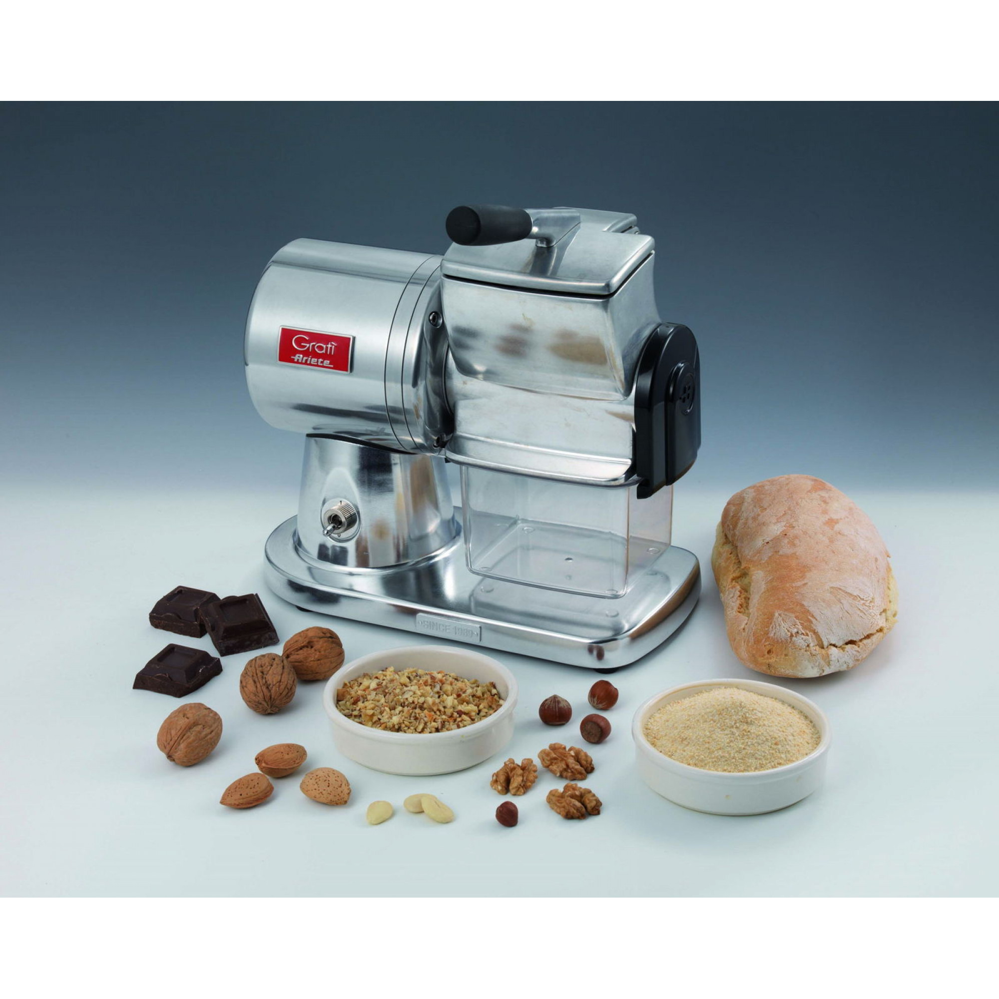 Ariete 449 Gratì Superior - Professional Electric Grater - cheese, bread, chocolate, dried fruit - Die-cast aluminum - 350 Watt - Silver – image 3