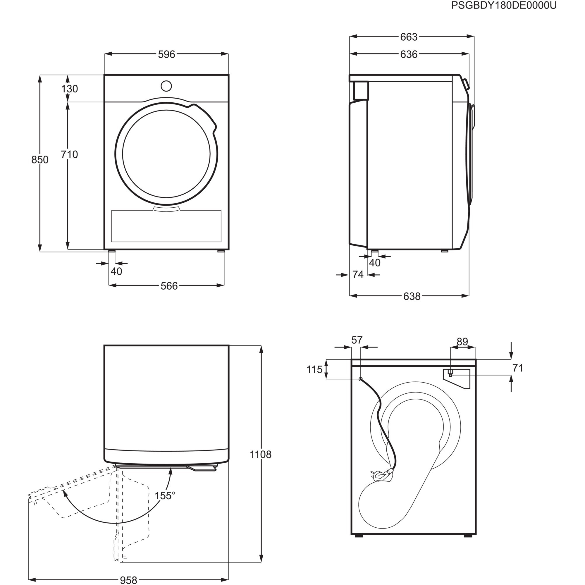 Electrolux EW2H4821IB tumble dryer – image 2