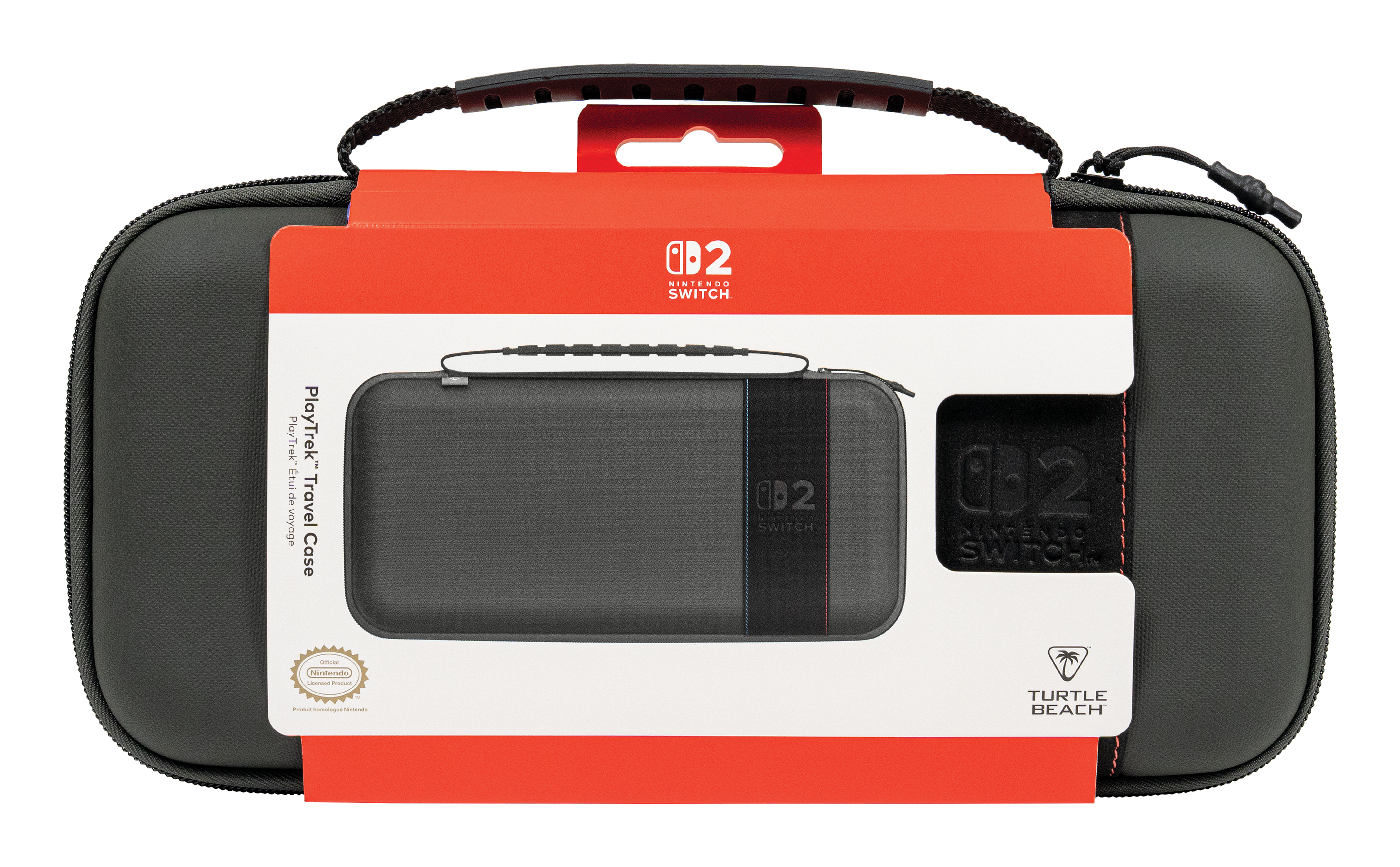 Turtle Beach PlayTrek Étui de voyage Charcoal Black sous licence officielle de Nintendo pour protéger votre Nintendo Switch 2