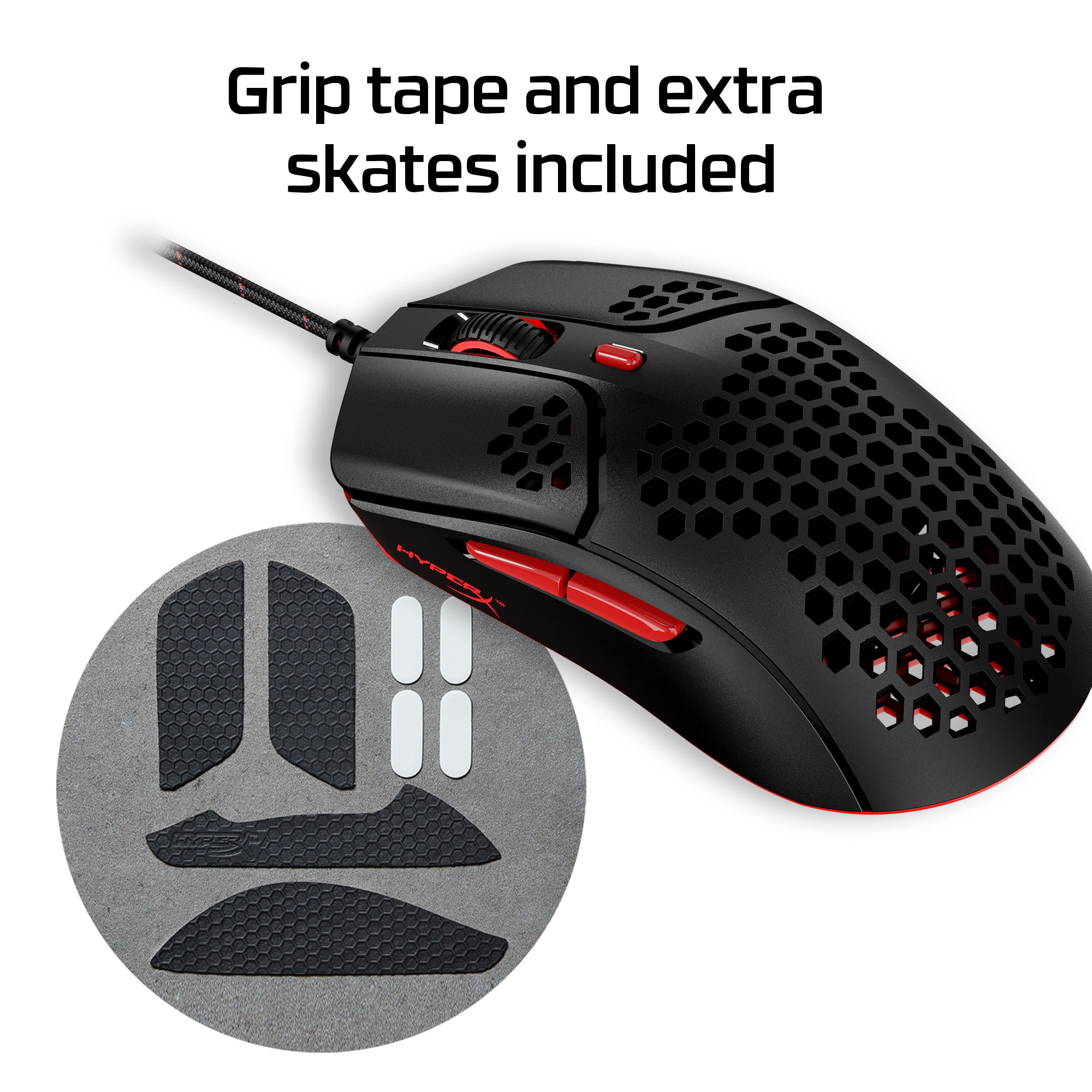 HyperX Pulsefire Haste - Gaming Mouse (Black-Red) (HMSH1-A-RD/G) – image 5