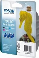 Epson T048C - Série "Hippocampe" noir, cyan, magenta Multipack