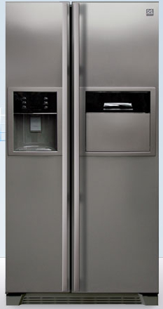 Daewoo FRN-U20GFV side-by-side refrigerator Freestanding Grey