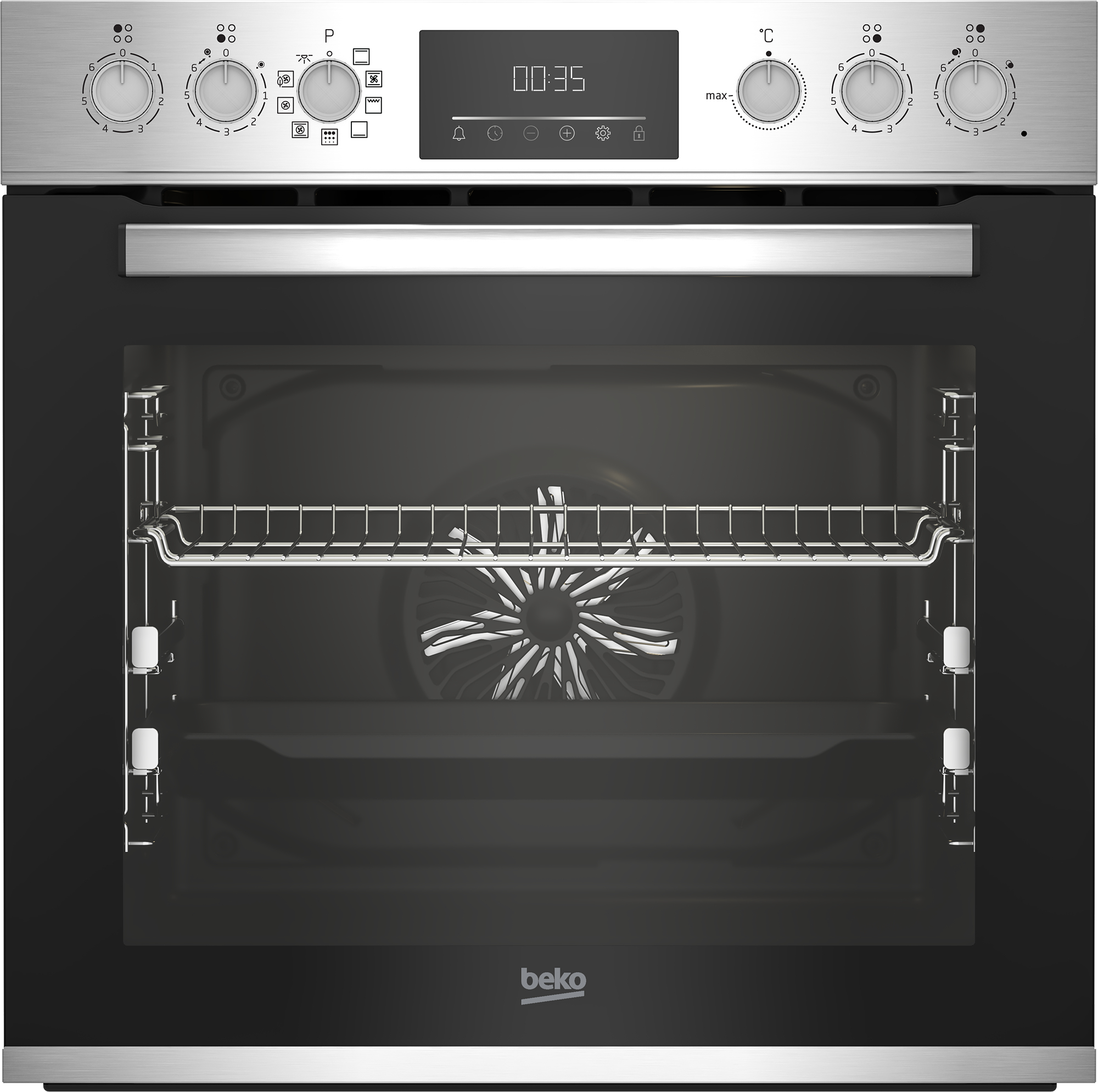 BEKO BBUM12320XMPE Pyrolyse, Einbau-Herdset (Glaskeramikkochfeld, A+, 72 l)