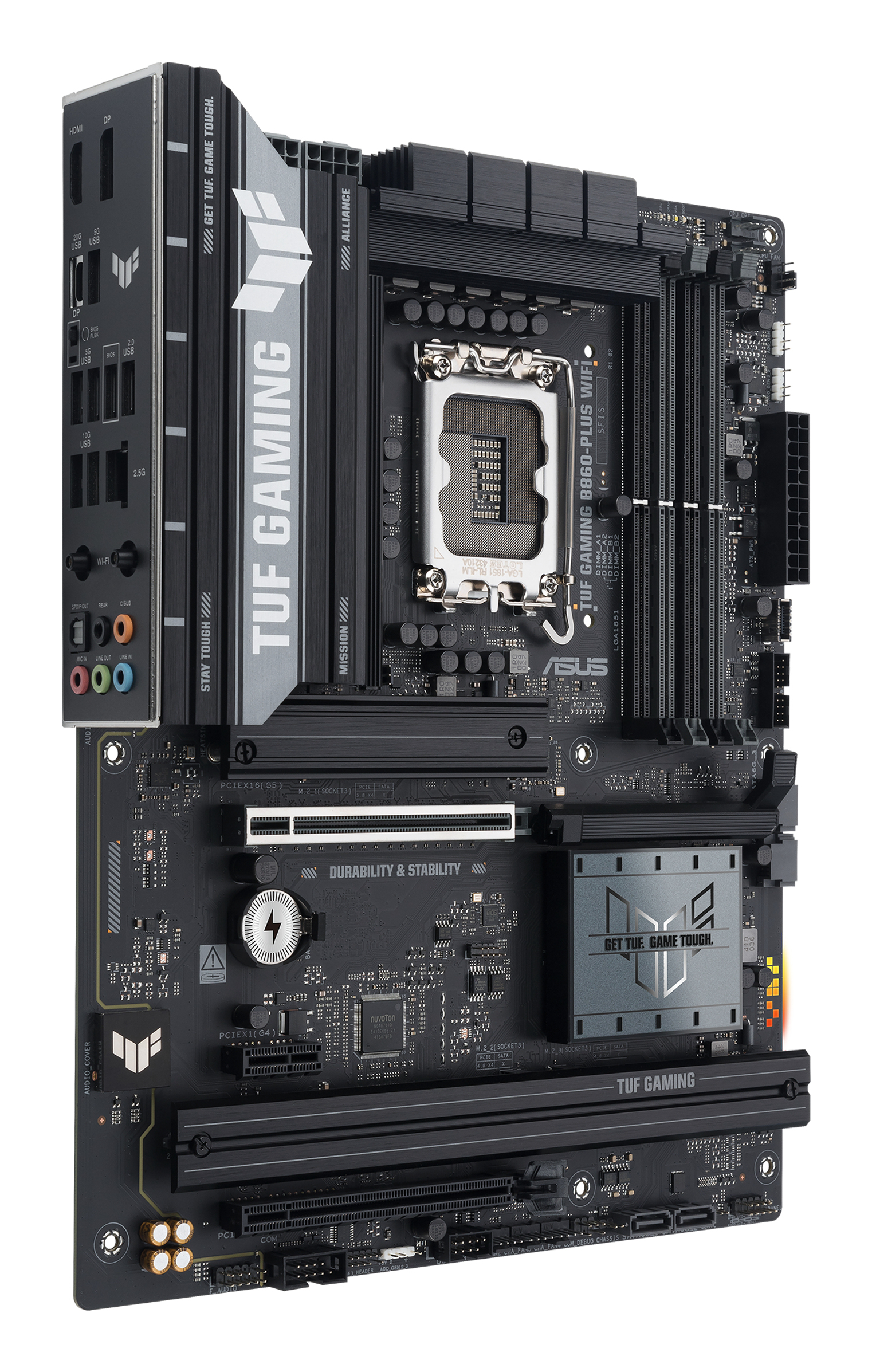 Tarjeta Madre ASUS TUF GAMING B860-PLUS WIFI - Socket 1851 - 4x DDR5 - 8666+ MHz (OC) - HDMI - DisplayPort - USB - ATX - TUF GAMING B860-PLUS WIFI Tarjeta Madre ASUS TUF GAMING B860-PLUS WIFI - Socket 1851 - 4x DDR5 - 8666+ MHz (OC) - HDMI - DisplayPort - USB - ATX - TUF GAMING B860-PLUS WIFI