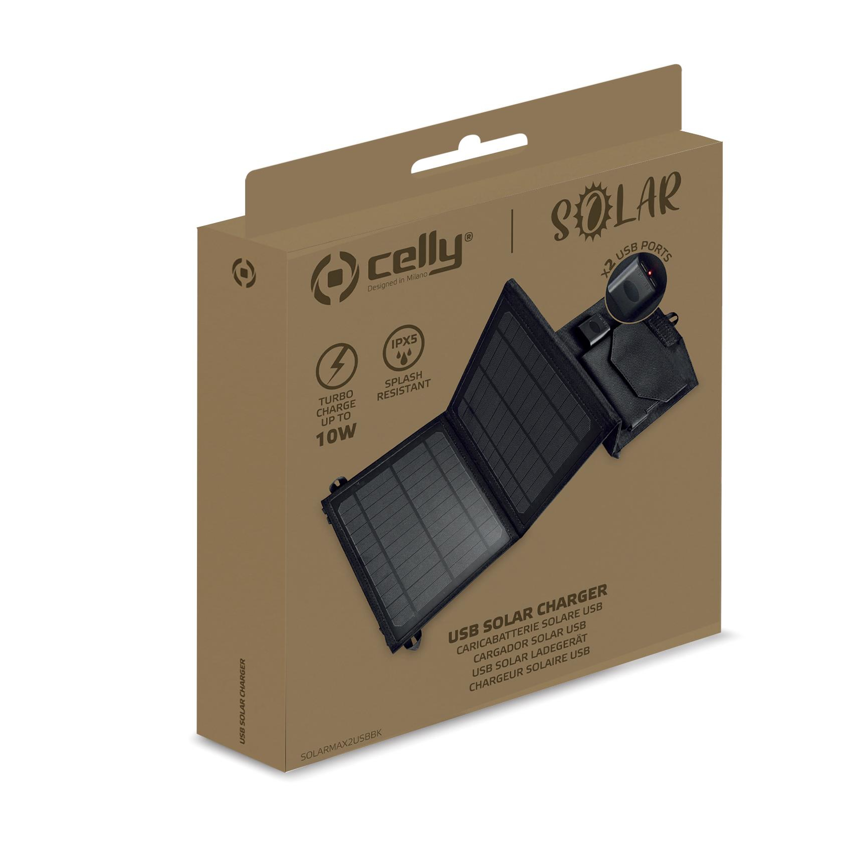 Celly SOLARMAX2USBBK mobile device charger Universal Black Solar Outdoor – image 5