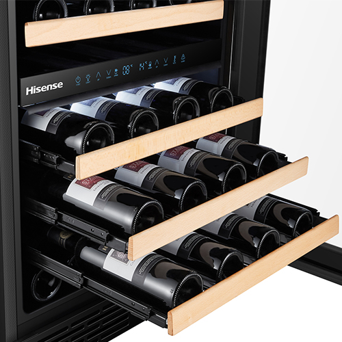 Hisense RW17W4NWLG0 Compressor wine cooler Freestanding Black 46 bottle(s) – image 4
