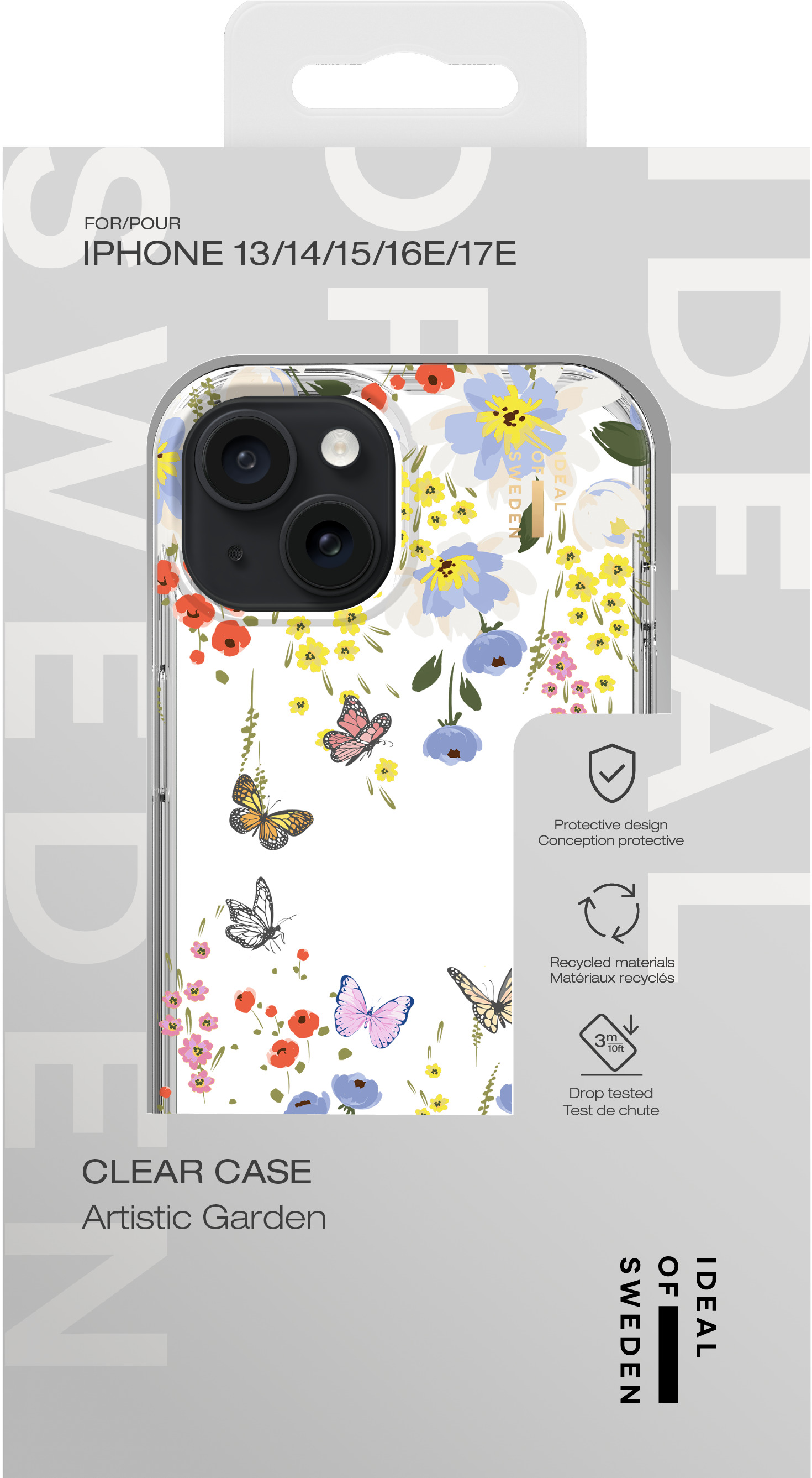 iDeal of Sweden Clear Case iPhone 13 / 14 / 15 / 16e / 17e Artistic Garden – image 5