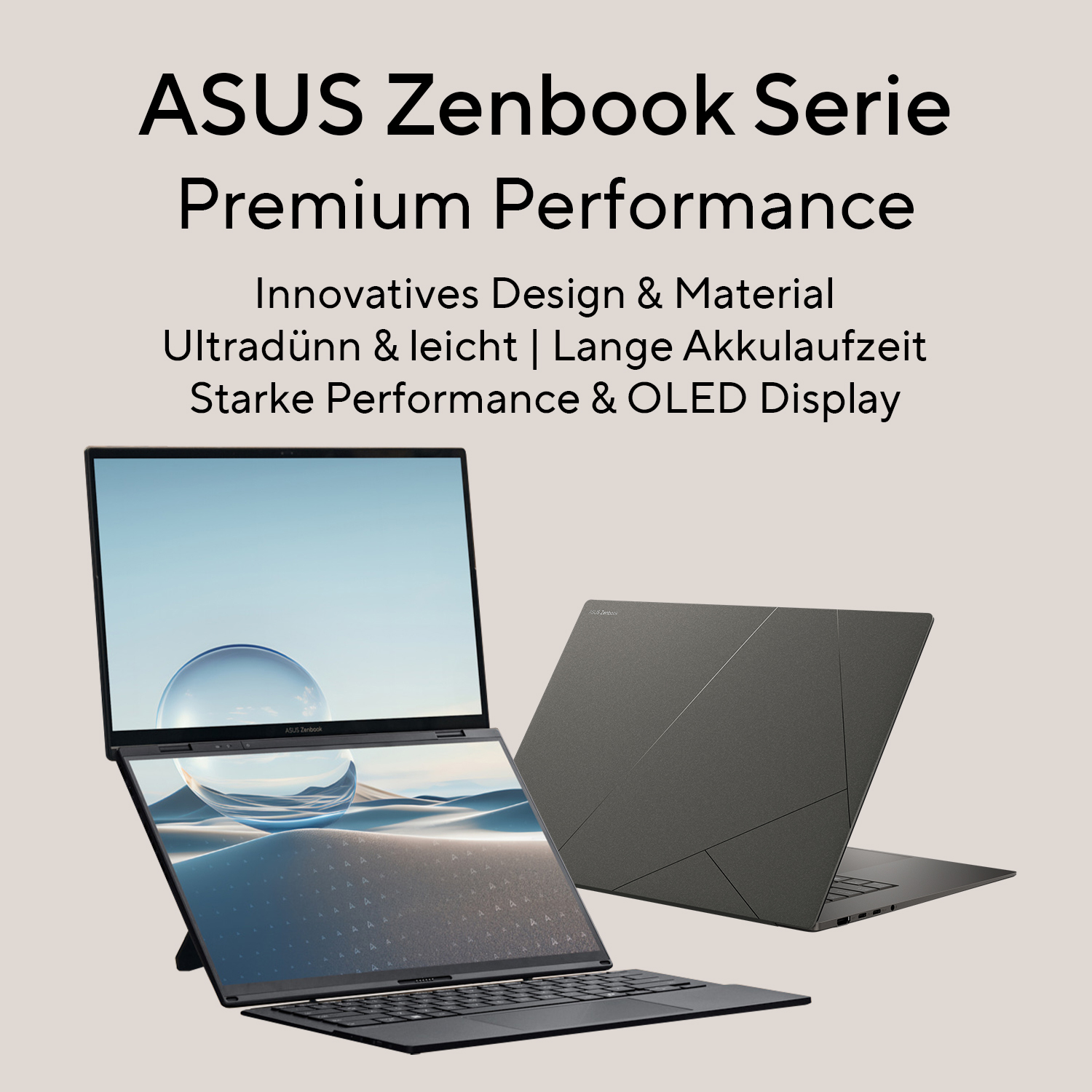 ASUS Zenbook A14        X1-26-100 32 1TB     UX3407QA-QD305W W11H Notebooks