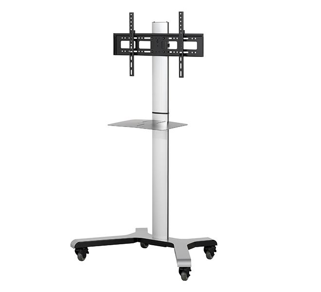 B-Tech XRTROLLEY 81,3 cm [32] Nero, Argento (XRTROLLEY - Flat Screen Floor Stand/Trolley for Screens up to 55)