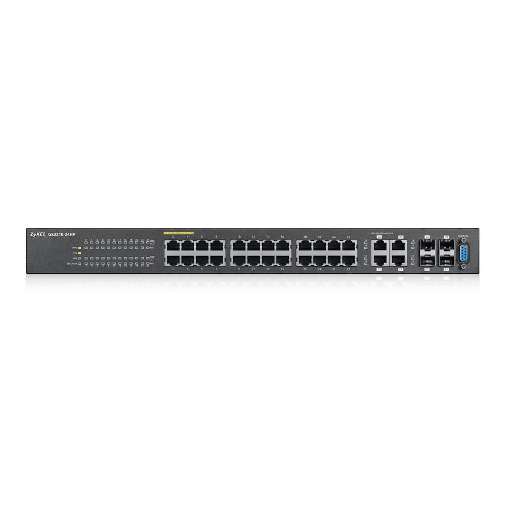 Zyxel GS2210-24HP Managed L2 Gigabit Ethernet (10/100/1000) Power over Ethernet (PoE) Black – image 3