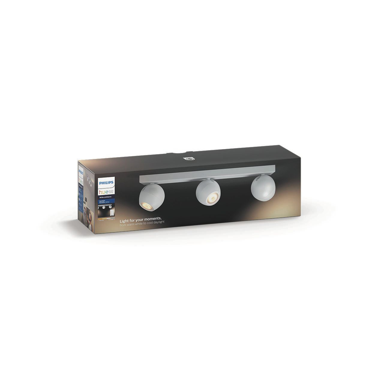 Philips by Signify Philips Hue White ambience Buckram triple spotlight – image 5