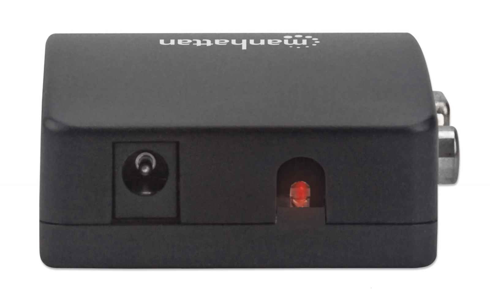 Manhattan MH PC TV Converter, HD15-female/RCA-female and S-Video-female and HD15-female, Silver, Retail Box – image 3
