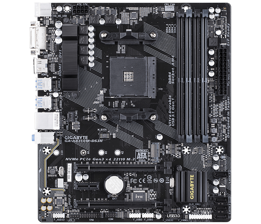 GIGABYTE GA-AB350M-DS3H motherboard AMD X370 Socket AM4 micro ATX – image 6