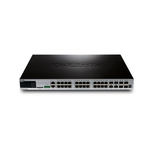 D-Link DGS-3620-28PC/ESI network switch Managed L3 Gigabit Ethernet (10/100/1000) Power over Ethernet (PoE) Black