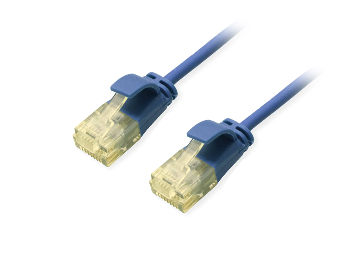 Cat.6A U/UTP Slim-Patchkabel, 3,0m, Blau