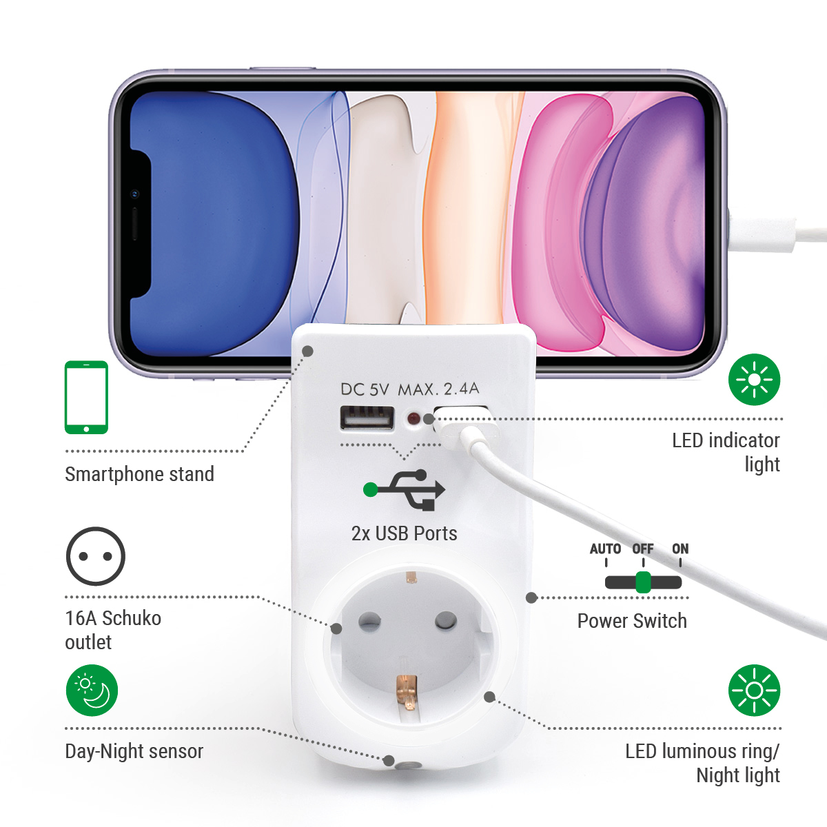 Welly Enjoy IT WY13030 mobile device charger Smartphone, Tablet White AC Indoor – image 2