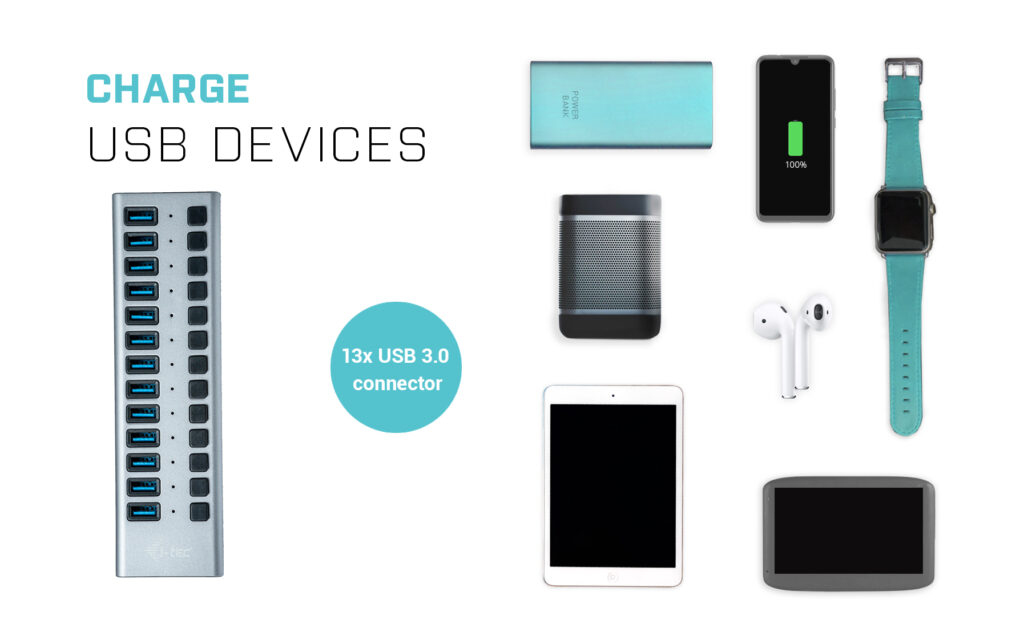 i-tec USB 3.0 Charging HUB 13port + Power Adapter – image 5