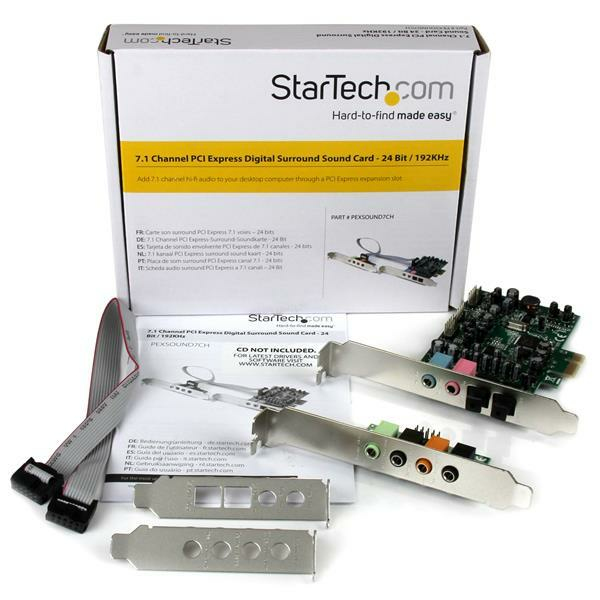 StarTech.com 7.1 Channel Sound Card - PCI Express, 24-bit, 192KHz – image 6