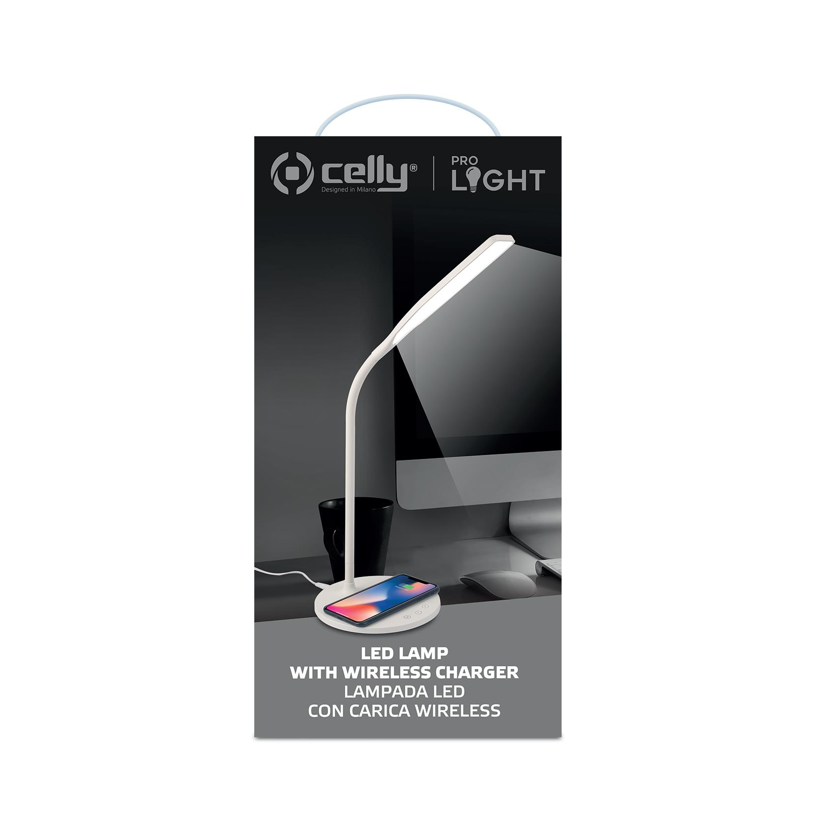 Celly WLLIGHT10WWH mobile device charger Smartphone White USB Wireless charging Indoor – image 2