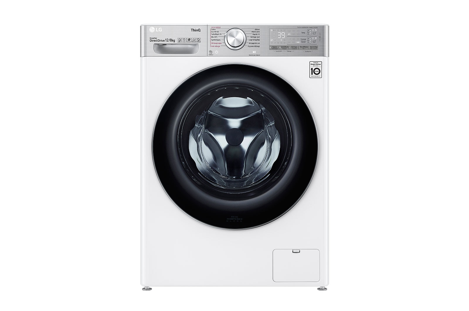 LG F4DV912H2EA washer dryer Freestanding Front-load Black, White