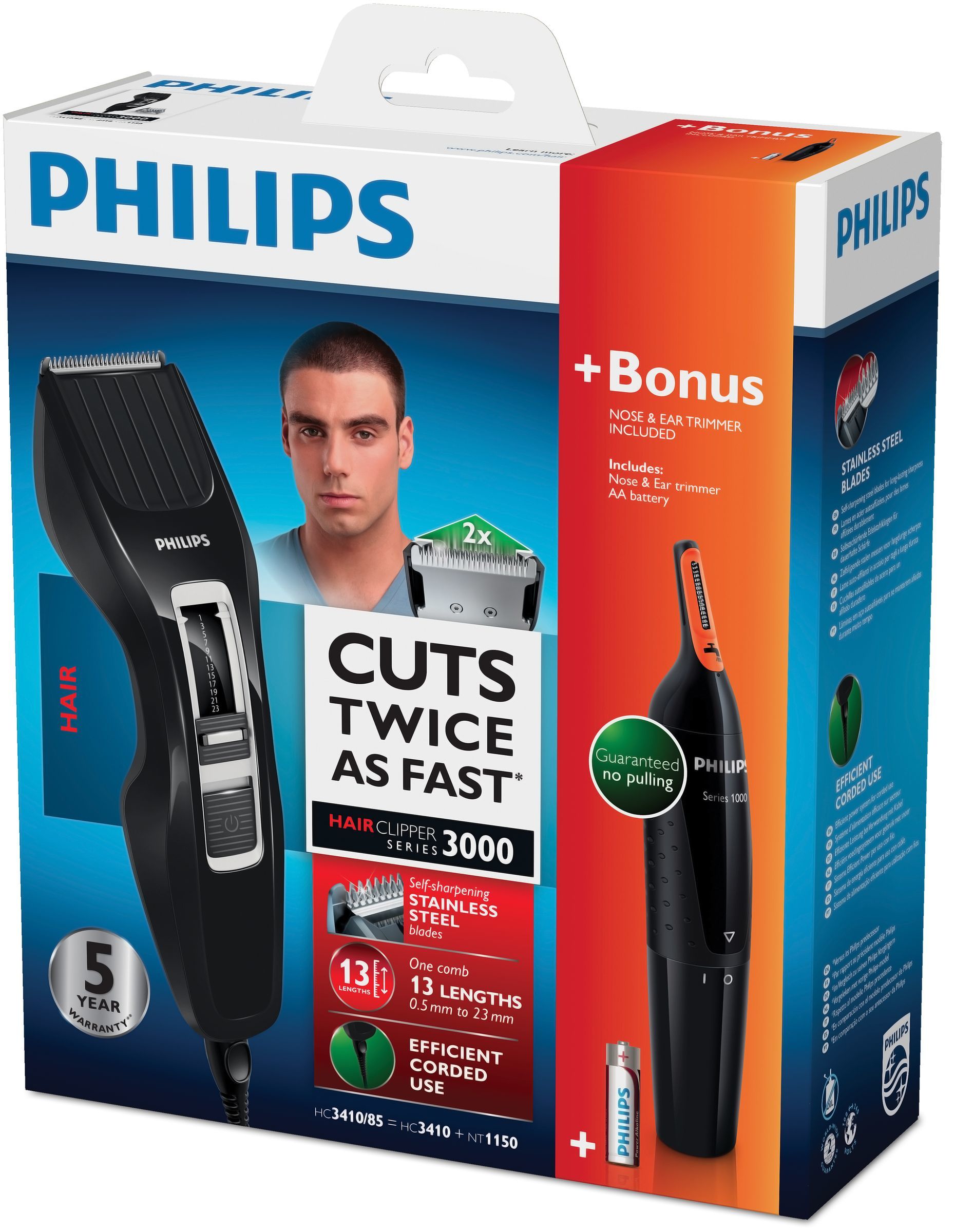 Philips HAIRCLIPPER Series 3000 Hair clipper HC3410/85 – image 2