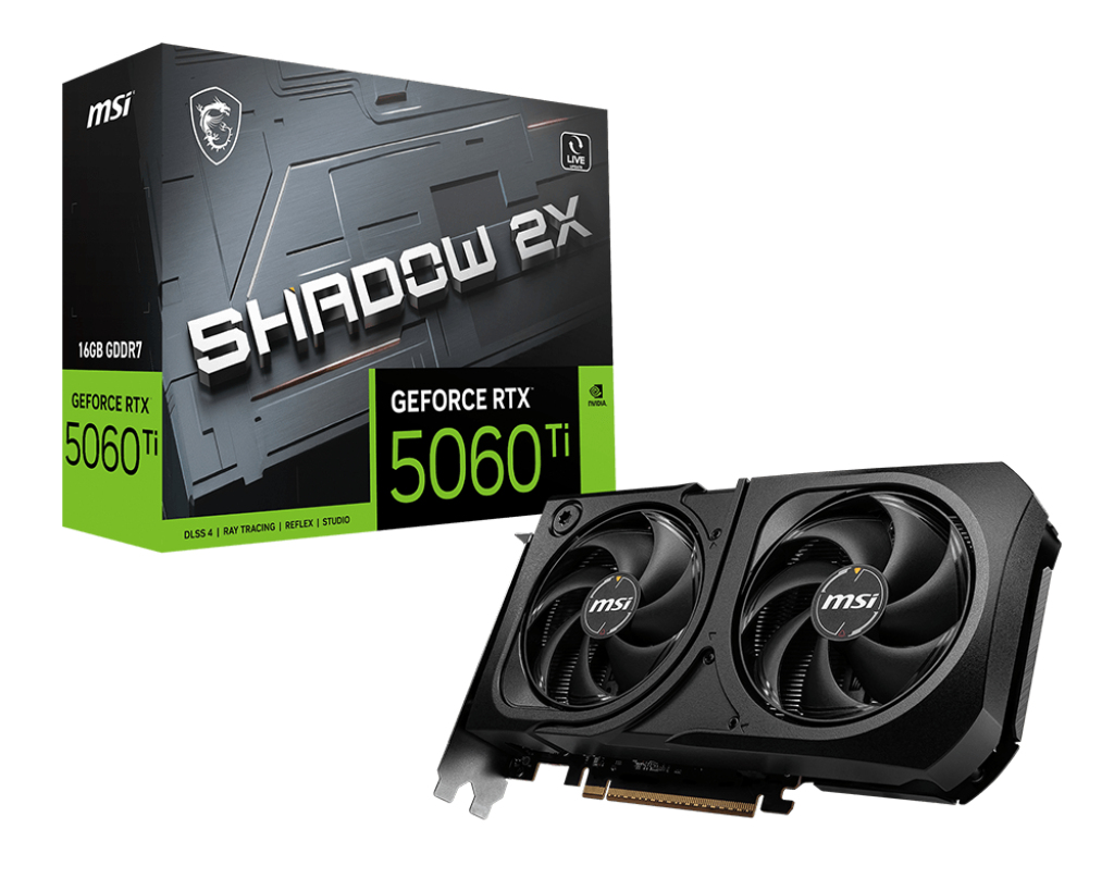 MSI GeForce RTX 5060 Ti 16G SHADOW 2X PLUS – image 1