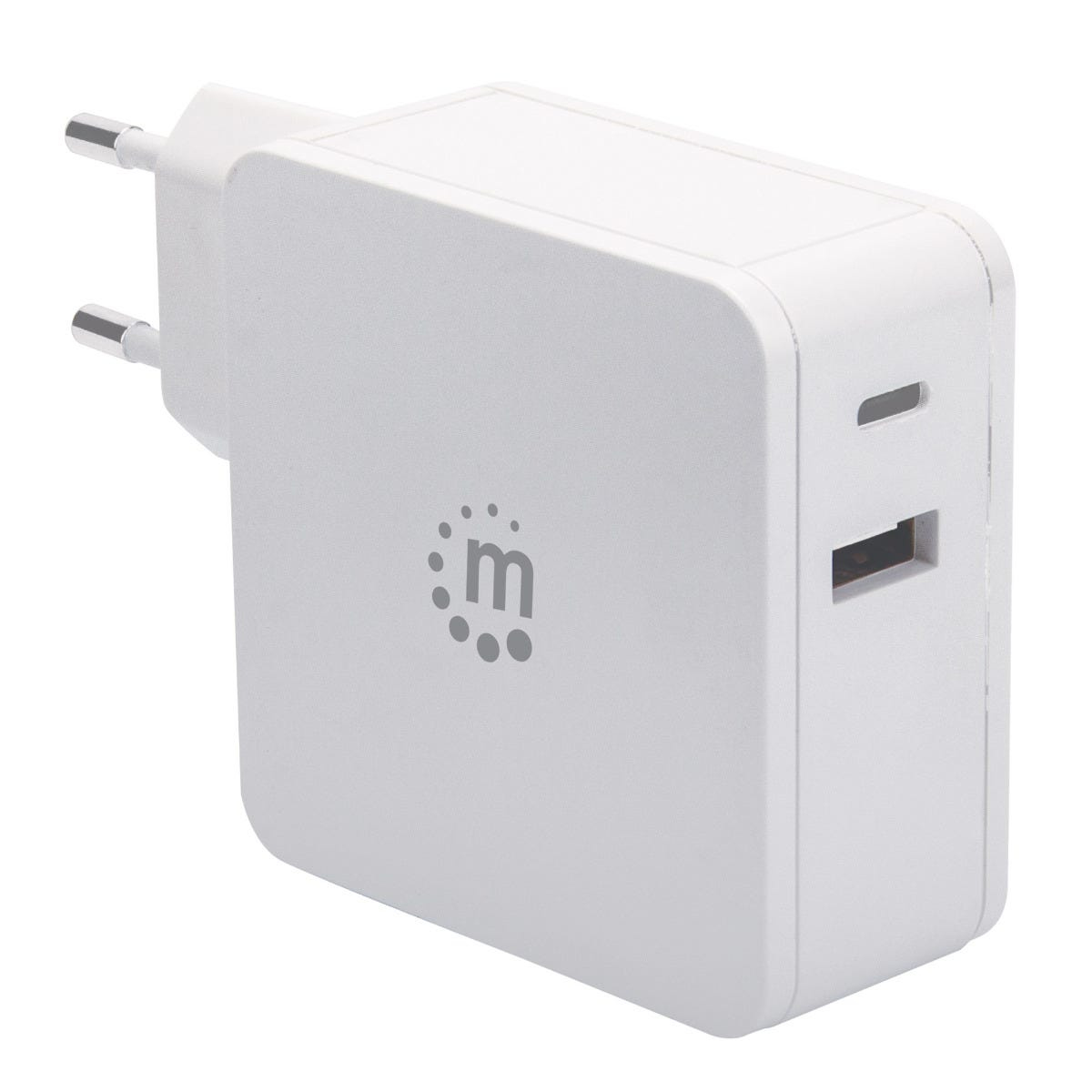 Manhattan Wall/Power Charger (Euro 2-pin), USB-C and USB-A ports, USB-C Output: – image 2