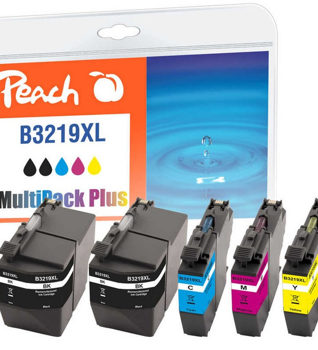 Peach Combi Pack Plus, compatible with Brother LC-3219XL