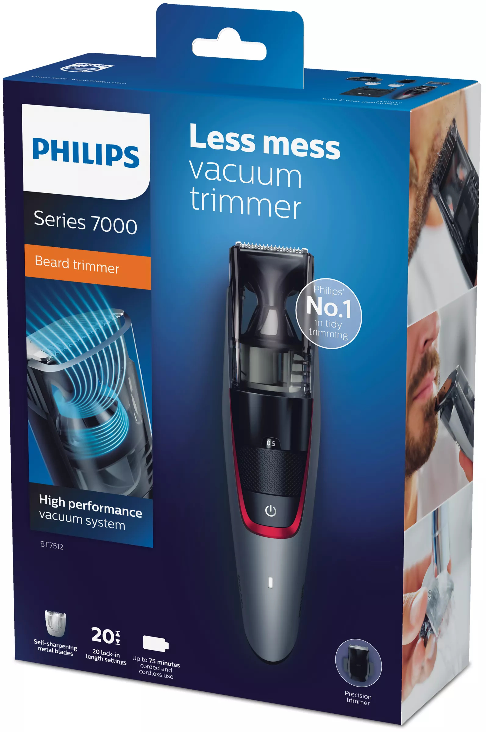 Philips BEARDTRIMMER Series 7000 BT7512/15 beard trimmer AC/Battery 20 – image 2