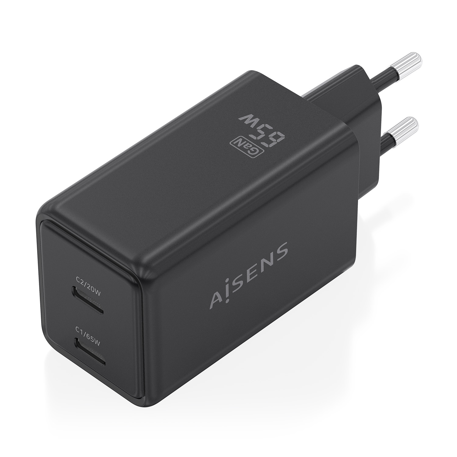 AISENS ASCH-65W2P079-BK mobile device charger Digital camera, Mobile phone, Laptop, Smartphone, Tablet, Universal Black AC Fast charging Indoor – image 2