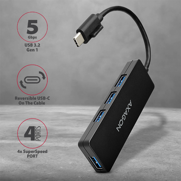 Axagon SuperSpeed USB-C SLIM hub – image 2
