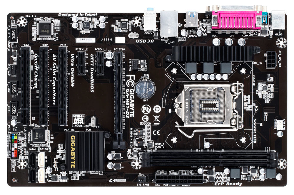 GIGABYTE GA-H81-D3 motherboard Intel® H81 LGA 1150 (Socket H3) ATX